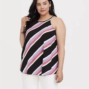 Torrid Challis Goddess Neck Striped Tank Size 2X